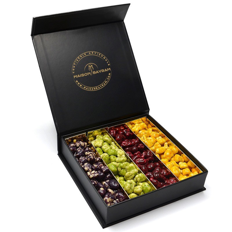 Coffret luxe assortis de dragées à base de gelée de fruits, 4 saveurs - 300g