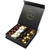 Coffret luxe assortiment de dragées café, noix de coco, orangettes et café trois chocolats - 300g