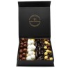 Coffret luxe assortiment de dragées café, noix de coco, orangettes et café trois chocolats - 300g