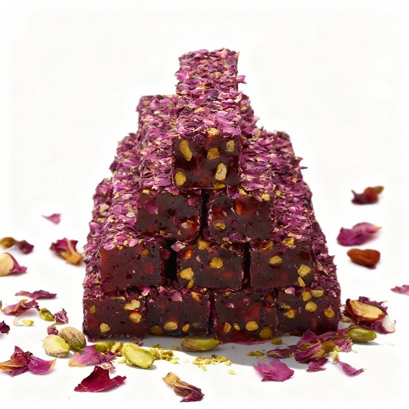 Loukoum Fitil Grenade, pétale de rose